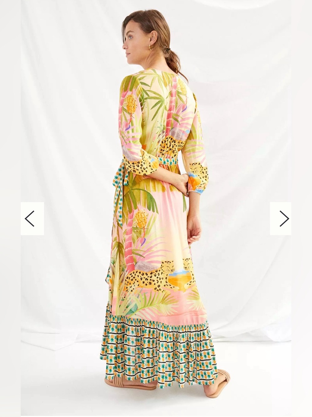NWOT - Farm Rio Tropical Wrap Maxi Dress - Picture 4 of 9